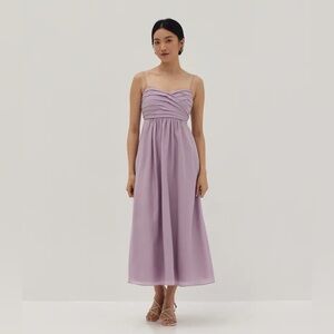 NWT Love Bonito Arlette Midi Dress Purple Pockets